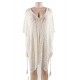 White Knitted Hollow out Beach Dress