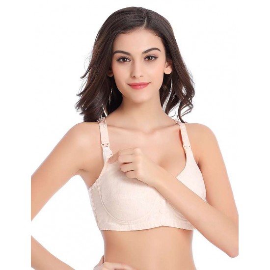 Front Opening Buckle Comfortable Breastfeeding Nursing Bra