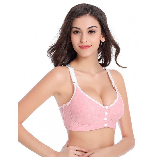 Front Opening Buckle Comfortable Breastfeeding Nursing Bra