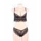 Black Lace Temptation 2pcs Bralette Lingerie Set