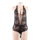 Black Low Cut Lace Teddy