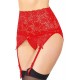 Plus Size Red Sexy Lace Garter Panty