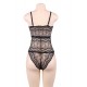 Sexy Chest Ribbon Adjusting Lace Teddy