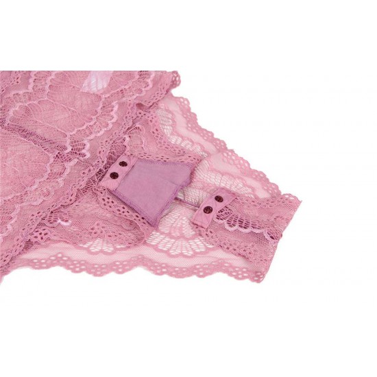 Sexy Chest Ribbon Adjusting Lace Teddy