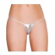 Plus Size Silvery Exotic Micro Shiny G String Thongs