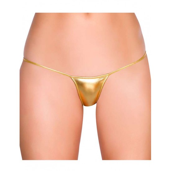 Golden Plus Size Exotic Micro Shiny G String Thongs