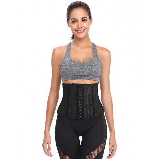 9 Steel Bone Black Soft And Breathable Corset（Height：24CM）