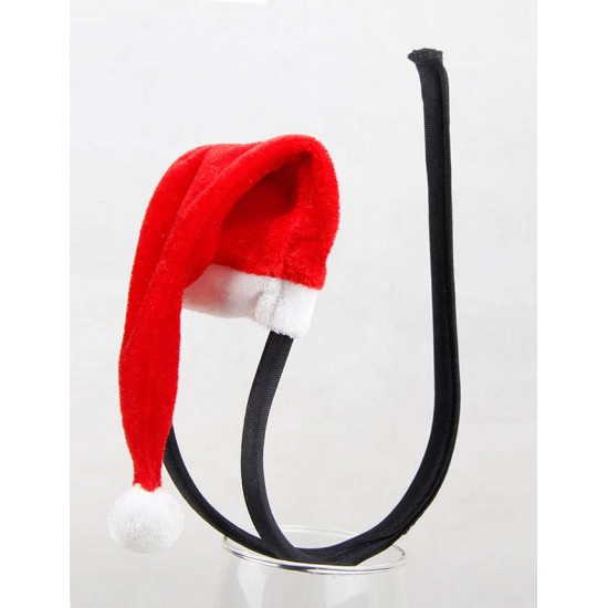 Women C string with Christmas hat