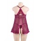 Featuring Velvet Underwire Cups With A Scalloped Lace Trim  Babydoll Set