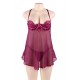 Plus Size Featuring Velvet Underwire Cups With A Scalloped Lace Trim Babydoll