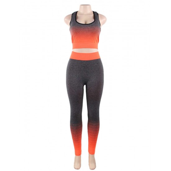 Orange Gradient Fitness Sports Set