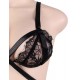 Plus Size Lace Elastic Band Bra set