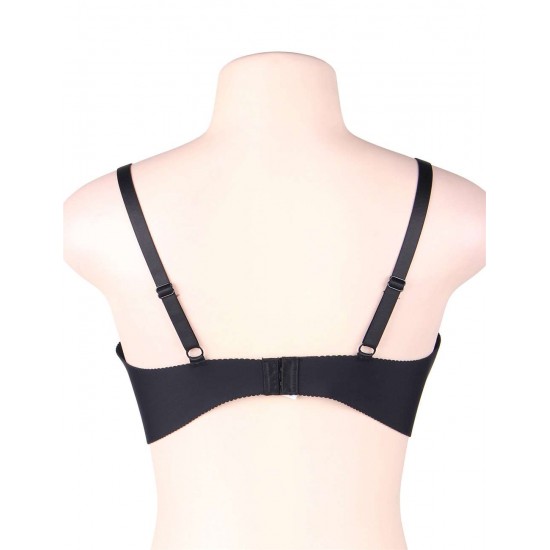 Black Smooth Seamless Push Up comfortable T-shirt bra