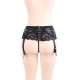 Plus Size Faux Leather Lace Garter Belt