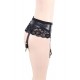 Plus Size Faux Leather Lace Garter Belt