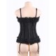 Black cute bow lace Corset