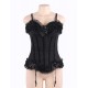 Black cute bow lace Corset