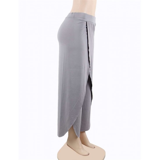 Solid Color Sports Yoga Wide Leg Pants