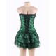 Green Lace Sexy Corset With Skirts