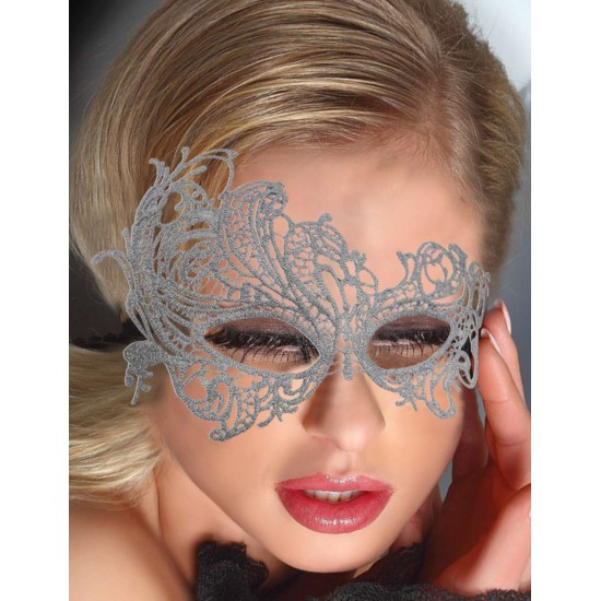 Glamorous Silver Lace Eye Mask