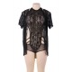 Plus Size Black Lace Two-piece Sexy Teddy