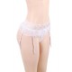 Plus Size White Sexy Lace Garter Panty