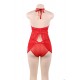 Plus Size Elegant Red Lace backless Sexy Babydoll