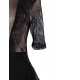 Black Lace Half-length Sleeve Jumpsuit