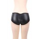 Leather Lift Hip Black Panty