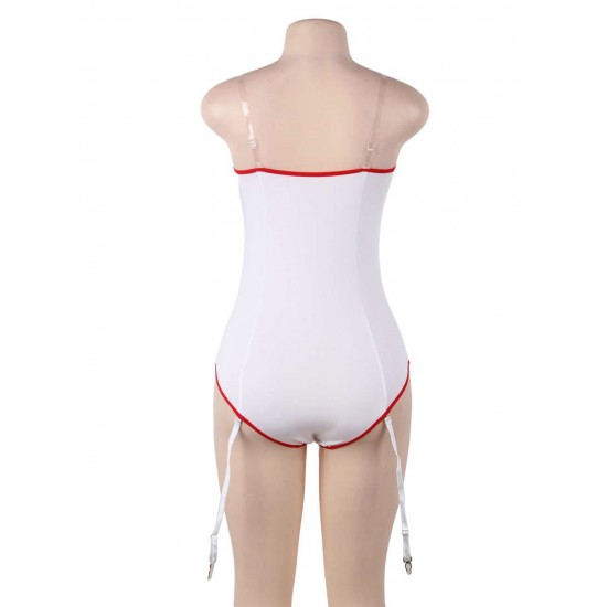 Plus Size Sexy Nurse Costume Teddy