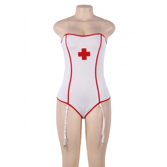 Plus Size Sexy Nurse Costume Teddy