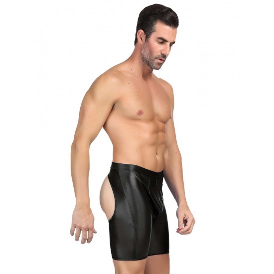 Men's Leather Pants With Exposed Hips