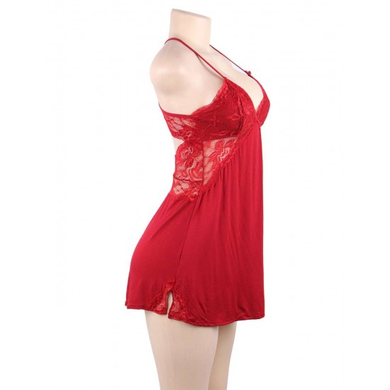 Red High Quality Modal Pajamas Women Set