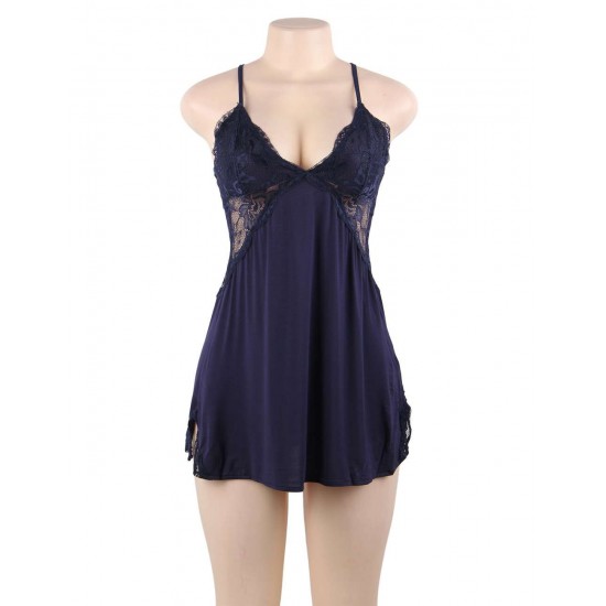 Dark Blue High Quality Modal Pajamas Women Set