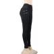 Elastic Thin Leg Zipper Design Leggings Solid Mid-calf Leggings Pants