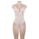 White High Quality Lace Sexy Hollow-out Conjoined Underwear 