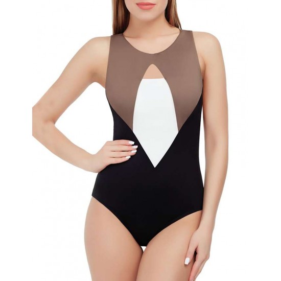 High Quality Fashion Stitching Sexy Summer Women's One Piece Swimsuit