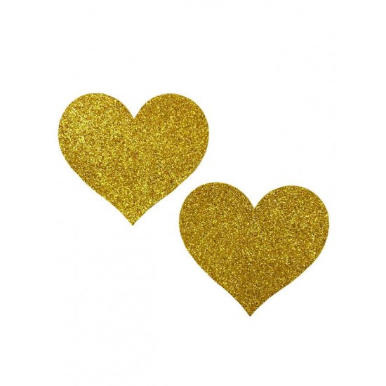 Glod Glitter Heart-shaped Nipple Cover