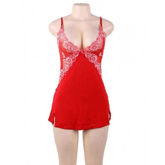 Plus Size Red Sexy Fashion High Quality Women Pajama Set