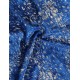 Blue Velvet Glitter Long Sleeve Fashion Dress