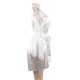 White Silk Satin Lace Sexy Women Kimono Home Pajamas