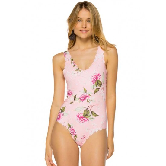 Flower Style Women One Piece Swimwear