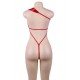 Club Bar Red Silk Bowknot Element Adult Sexy Lingerie 