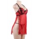 Elegant Red Lace Sexy Babydoll