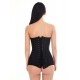 Bustiers Embroidery Back Lace Up Long Corset 14 steel bone