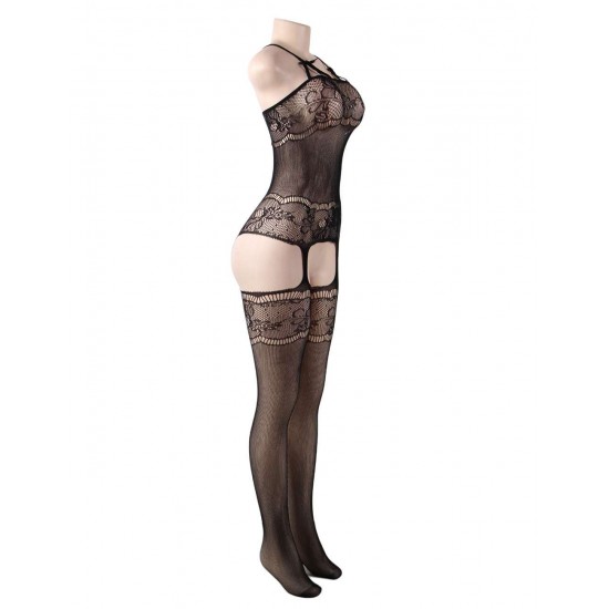 Crotchless Fishnet Black Bodystocking