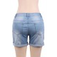 Good Quality High Waist Solid Color Push Up Jeans Shorts 