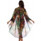 Floral Printed Sexy Sheer Chiffon Cardigan Beach Cover Up