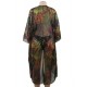 Floral Printed Sexy Sheer Chiffon Cardigan Beach Cover Up