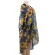 Sunflower Print Sexy Sheer Chiffon Cardigan Beach Cover Up